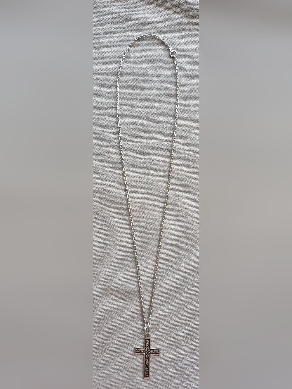 Sterling Silver Cross Pendant Necklace - Silver